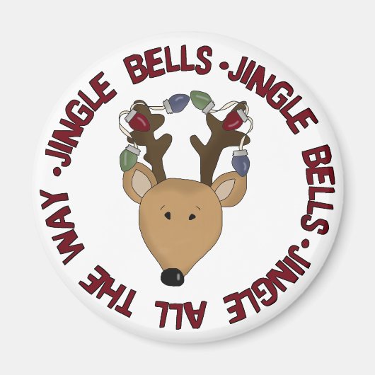 Aimant Reindeer Jingle Bells Tshirts et cadeaux (Devant)