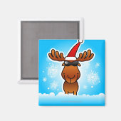 Aimant Reindeer Jouer Père Noël (Recto/Verso)