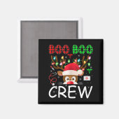 Aimant Reindeer Nurse Christmas Scrub Tops Boo Crew Nurse (Recto/Verso)