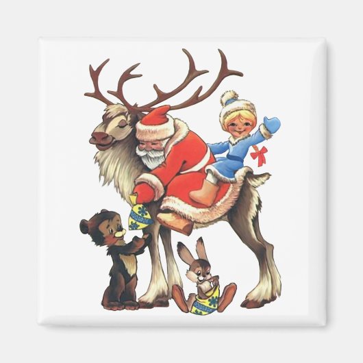 Aimant Reindeer Père Noël (Devant)