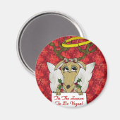 Aimant Reindeer Tis the Season to be Vegan Cadeaux Vêteme (Recto/Verso)