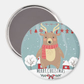 Aimant Reinder de Noël (Recto/Verso)