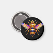 Aimant Reine Abeille Avec Couronne (Recto/Verso)