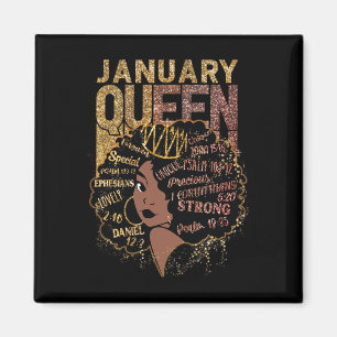 Aimant Reine Afro Melanin Fille Prier Anniversaire Noir H
