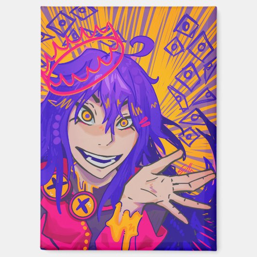 Aimant Reine anime (Recto)
