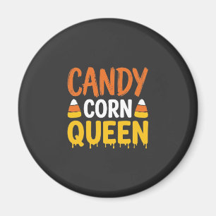 Aimant Reine Candy Corn Graphique Halloween_1