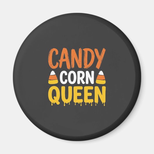 Aimant Reine Candy Corn Graphique Halloween_1 (Devant)