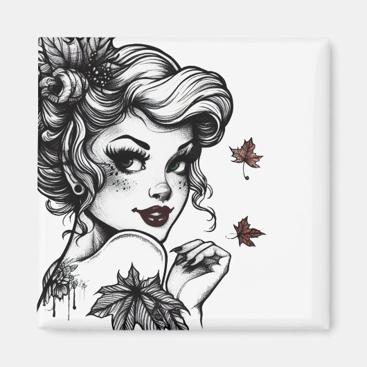 Aimant Reine d'Automne (Devant)