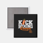 Aimant Reine de kickboxing Kickboxer Workout Graphique (Recto/Verso)