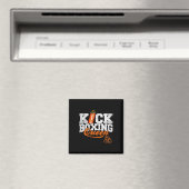 Aimant Reine de kickboxing Kickboxer Workout Graphique (In Situ (Lave-vaisselle))