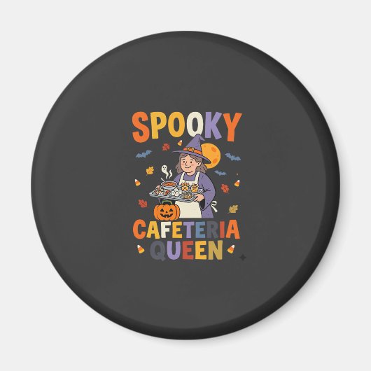 Aimant Reine de la cantine d'Halloween (Devant)