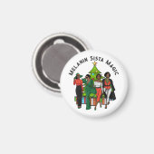 Aimant Reine de Noël Melanin Sista Black Girl Magique Amu (Recto/Verso)