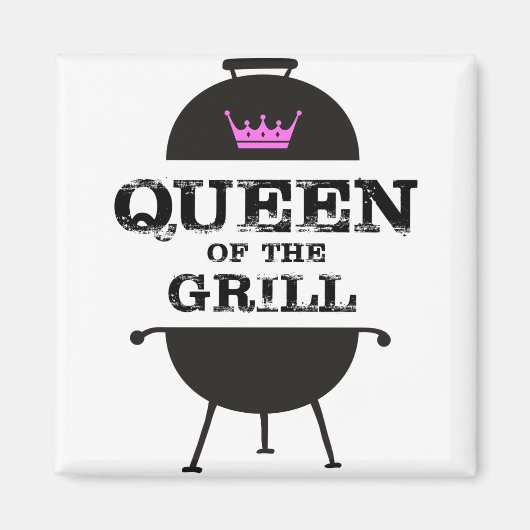 Aimant Reine Du Grill, Couronne Rose Noire (Devant)