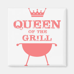 Aimant Reine Du Grill, Rose