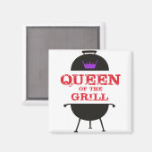 Aimant Reine Du Grill, Rouge Couronne Violet (Recto/Verso)