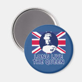 Aimant Reine Elizabeth II Vive la Reine (Recto/Verso)