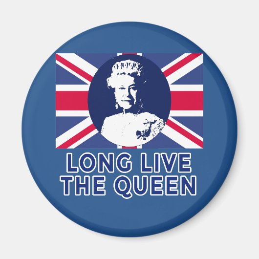 Aimant Reine Elizabeth II Vive la Reine (Devant)
