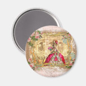 Aimant Reine Marie Antoinette à Versailles Party Pink (Recto/Verso)