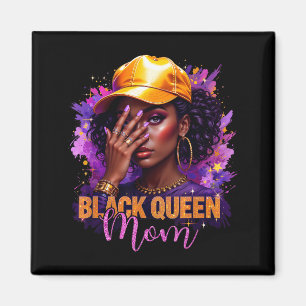 Aimant Reine noire maman joyeuse fête des mères afro afri