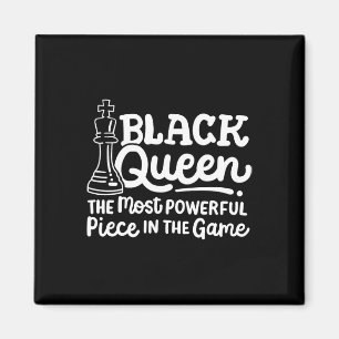 Aimant Reine noire pièce la plus puissante échecs afro-am