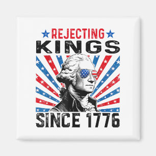 Aimant Rejeter les rois depuis 1776 Distressed Drapeau am