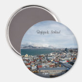 Aimant Rejkjavik, Islande vue d'en haut (Recto/Verso)