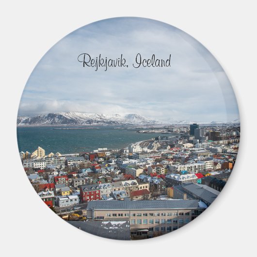 Aimant Rejkjavik, Islande vue d'en haut (Devant)