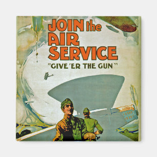 Aimant Rejoignez Le Service Aérien ~ Donnez Er Le Canon