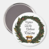 Aimant Réjouissez-vous et croyez la nativité (Recto/Verso)