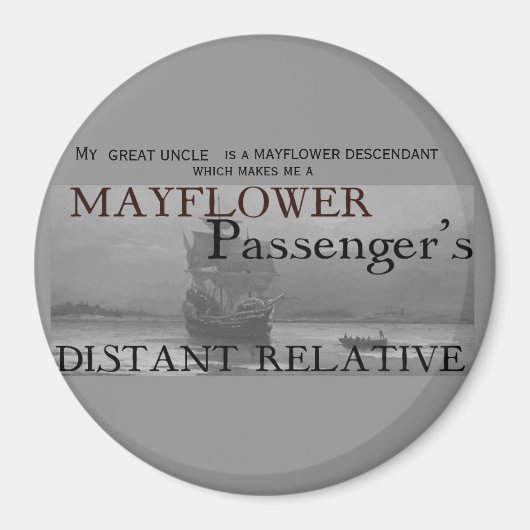 Aimant Relatif éloigné du passager Mayflower (Devant)