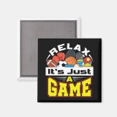 Aimant Relax C'est juste un jeu PE Enseignant Gym Coach (Recto/Verso)