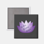 Aimant Relax Restaurer Renouveler Purple Lotus Flower (Recto/Verso)