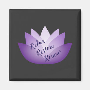 Aimant Relax Restaurer Renouveler Purple Lotus Flower