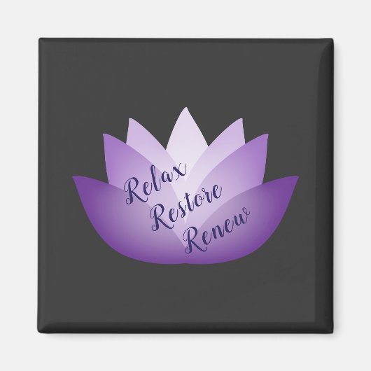 Aimant Relax Restaurer Renouveler Purple Lotus Flower (Devant)