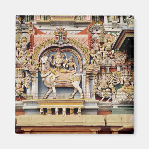 Aimant Relief représentant Shiva et Parvati équitation