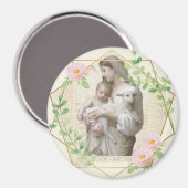 Aimant Religieux catholique Vierge Marie Jésus (Recto/Verso)