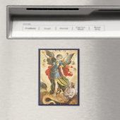 Aimant Religieux vintage, Saint Michael Defeats Lucifer (In Situ (Lave-vaisselle))