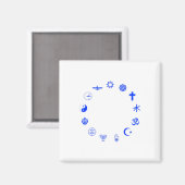 Aimant Religions du monde bleu (Recto/Verso)