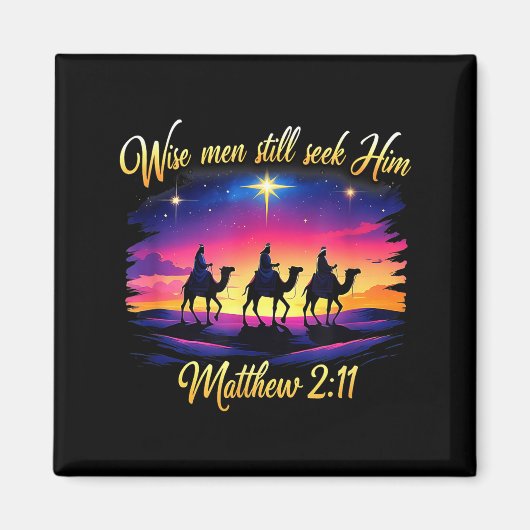 Aimant Religious Christmas Wise Men Still Seek Him 3 King (Devant)
