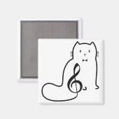 AIMANT REMARQUE DE CHAT ET DE MUSIQUE (Recto/Verso)