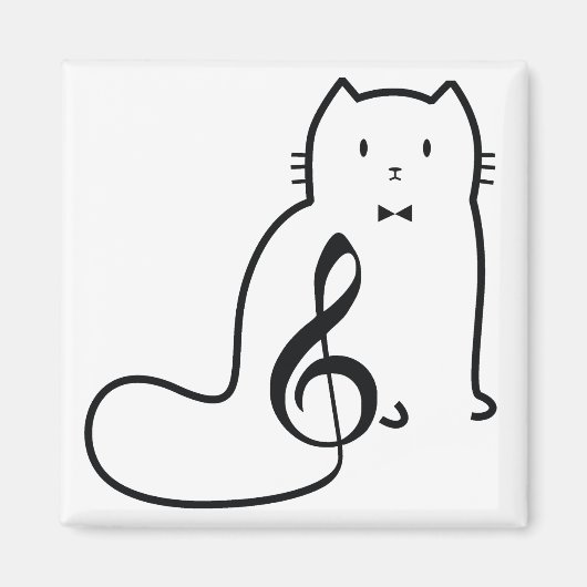 AIMANT REMARQUE DE CHAT ET DE MUSIQUE (Devant)