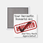 Aimant Remarques sarcastiques amusantes Sont Approuvés Ai (Recto/Verso)