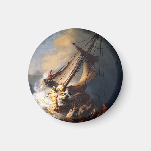 Aimant Rembrandt Van Rijn Christ dans la mer de tempête G (Devant)