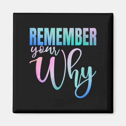 Aimant Remember Your Why Gym Motivation Fitness Insration (Devant)