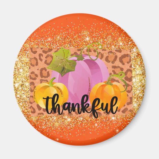 Aimant Remerciements Personnaliser d'automne Texte et cou (Devant)