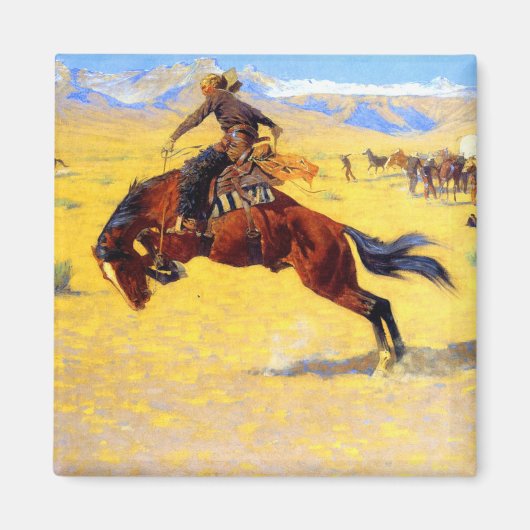 Aimant Remington Old West Horse et Cowboy (Devant)