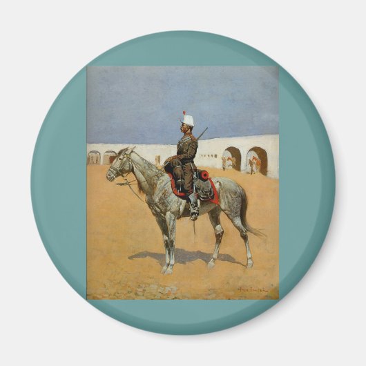 Aimant Remington's Cavalryman of the Line, Mexique (1889) (Devant)