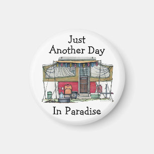 Aimant Remorque automatique vintage mignonne de voyage de