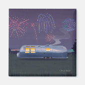 Aimant Remorque Voyage Silver RV & Night Sky (Devant)