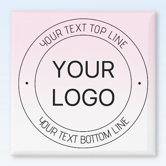Aimant Remplacement de logo facile & Texte éditable Rose